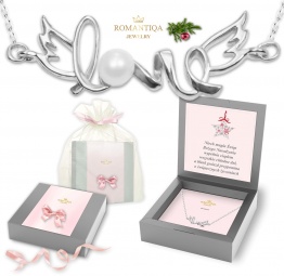 Prezent na Boże Narodzenie ze srebra z perłą na elegancki prezent